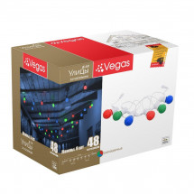 Уличная светодиодная гирлянда Vegas Лампы 24V разноцветная без мигания 55040
