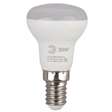Лампа светодиодная ЭРА E14 4W 2700K матовая LED R39-4W-827-E14