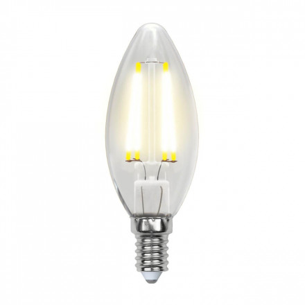 Лампа светодиодная филаментная Uniel E14 5W 3000K прозрачная LED-C35-5W/WW/E14/CL/MB GLM10TR UL-00002367