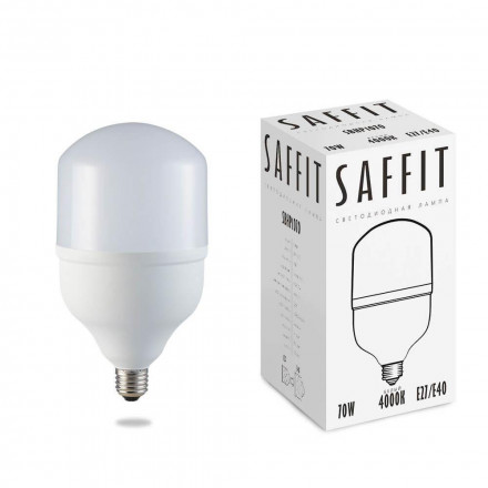 Лампа светодиодная Saffit E27-E40 70W 4000K Цилиндр Матовая SBHP1070 55098