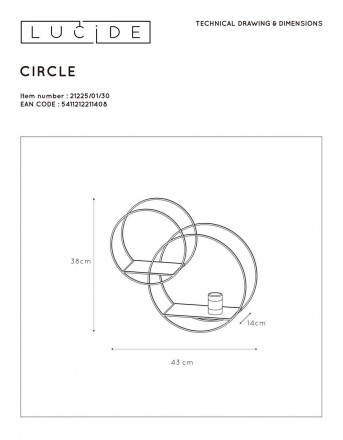 Бра Lucide Circle 21225/01/30
