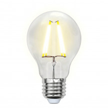 Лампа светодиодная филаментная Uniel E27 8W 3000K прозрачная LED-A60-8W/WW/E27/CL GLA01TR UL-00002210