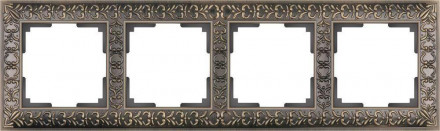 Рамка Werkel Antik на 4 поста бронза WL07-Frame-04 4690389054389