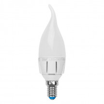 Лампа светодиодная диммируемая Uniel E14 6W 3000K матовая LED-CW37-6W/WW/E14/FR/DIM PLP01WH UL-00000691