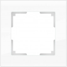 Рамка Werkel Favorit для двойной розетки белый стекло WL01-Frame-01-DBL 4690389073120