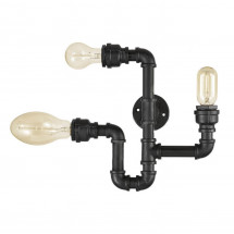 Бра Ideal Lux Plumber AP3 Nero 142517