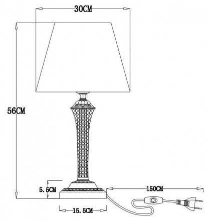 Настольная лампа Arte Lamp Gracie A7301LT-1PB