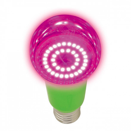 Лампа светодиодная для растений Uniel E27 8W прозрачная LED-A60-8W/SPSB/E27/CL PLP30GR UL-00004581