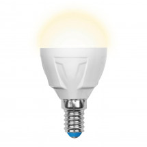 Лампа светодиодная Uniel E14 7W 3000K матовая LED-G45 7W/WW/E14/FR PLP01WH UL-00002419