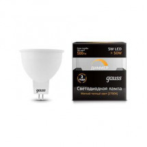 Лампа светодиодная диммируемая Gauss GU5.3 5W 3000K матовая 101505105-D