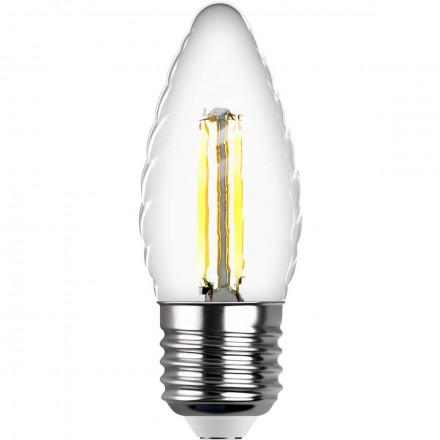Лампа светодиодная филаментная REV TC37 E27 7W нейтральный белый свет свеча на ветру 32491 1