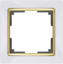 Рамка Werkel Snabb на 1 пост белый/золото WL03-Frame-01-white/GD 4690389083877