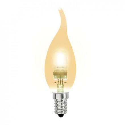 Лампа галогенная Uniel E14 42W золотая HCL-42/CL/E14 flame gold 04121