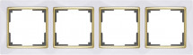 Рамка Werkel Snabb на 4 поста белый/золото WL03-Frame-04-white/GD 4690389083938
