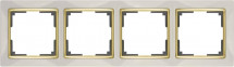 Рамка Werkel Snabb на 4 поста слоновая кость/золото WL03-Frame-04-ivory/GD 4690389083914