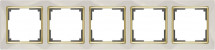 Рамка Werkel Snabb на 5 постов слоновая кость/золото WL03-Frame-05-ivory/GD 4690389083945