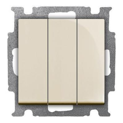 Выключатель трехклавишный ABB Basic55 16A 250V слоновая кость 2CKA001012A2158