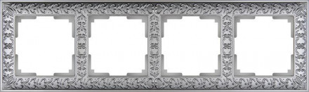 Рамка Werkel Antik на 4 поста матовый хром WL07-Frame-04 4690389145698