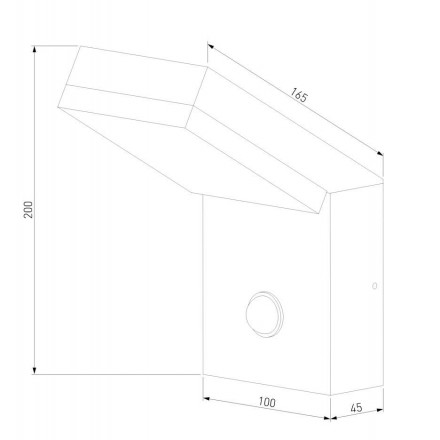 Уличный настенный светодиодный светильник Elektrostandard Sensor 1541 Techno Led черный 4690389175015