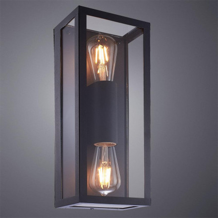 Уличный настенный светильник Arte Lamp Belfast A4569AL-2BK