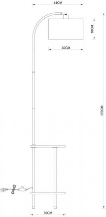 Торшер Arte Lamp Combo A4055PN-1BK