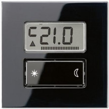 Дисплей термостата с таймером Jung LS 990 черный LSUT238DSW