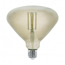Лампа светодиодная диммируемая филаментная Eglo E27 4W 3000K дымчатая 11841