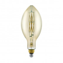 Лампа светодиодная диммируемая филаментная Eglo E27 8W 3000K дымчатая 11843