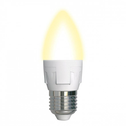Лампа светодиодная диммируемая Uniel E27 7W 3000K матовая LED-C37 7W/3000K/E27/FR/DIM PLP01WH UL-00004297