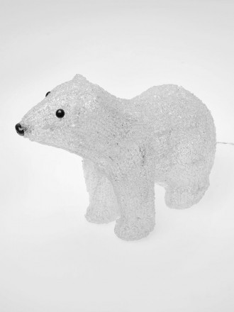 Фигурка светодиодная «Белый медведь-4» 25x31см Uniel ULD-M3125-040/STA 11037