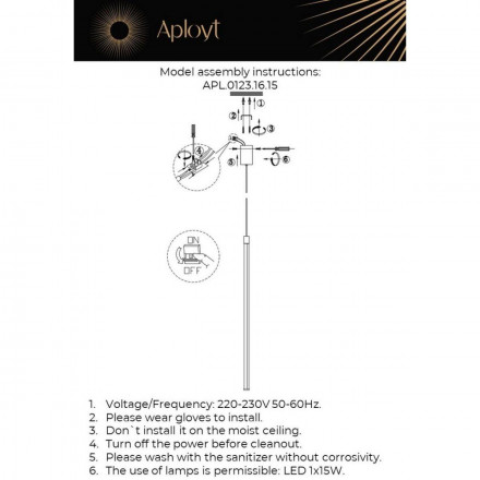Подвесной светодиодный светильник Aployt Gabi APL.0123.16.15