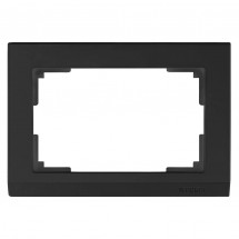 Рамка Werkel Stark для двойной розетки черный WL04-Frame-01-DBL-black 4690389117213