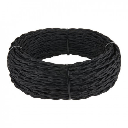 Ретро кабель Werkel витой двухжильный 2,5 мм черный 4690389116773