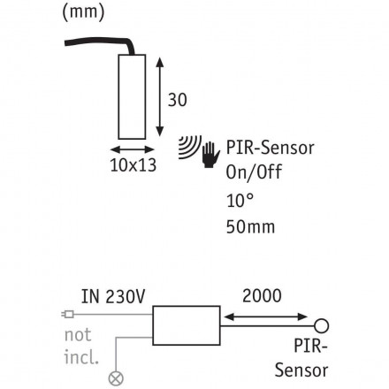 Выключатель бесконтактный PIR-Sensor Paulmann 93581
