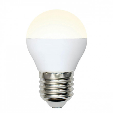 Лампа светодиодная Uniel E27 6W 3000K матовая LED-G45-6W/WW/E27/FR/MB PLM11WH UL-00002377