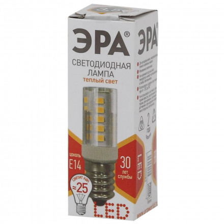 Лампа светодиодная ЭРА E14 3,5W 2700K прозрачная LED T25-3,5W-CORN-827-E14 Б0028744