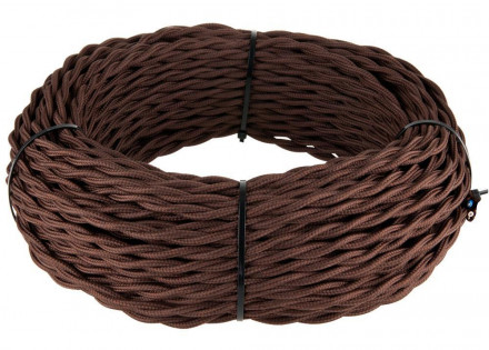 Ретро кабель Werkel витой трехжильный 2,5 мм коричневый 4690389116827